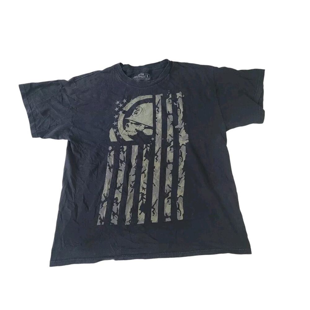Metal Mulisha T Shirt Men’s Large Black Graphic Skull Military Y2K Biker Tee